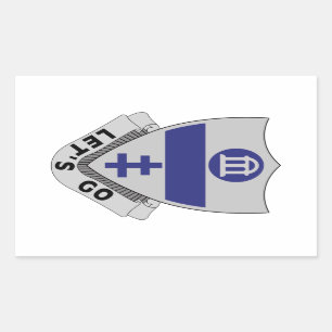 325th Infanterie-Regiment - DUI - LASSEN Sie US Rechteckiger Aufkleber