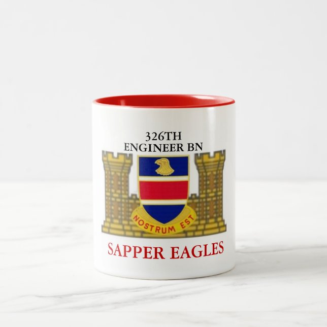 326TH INGENIEURBNsapper-ADLER-TASSE Zweifarbige Tasse (Mittel)