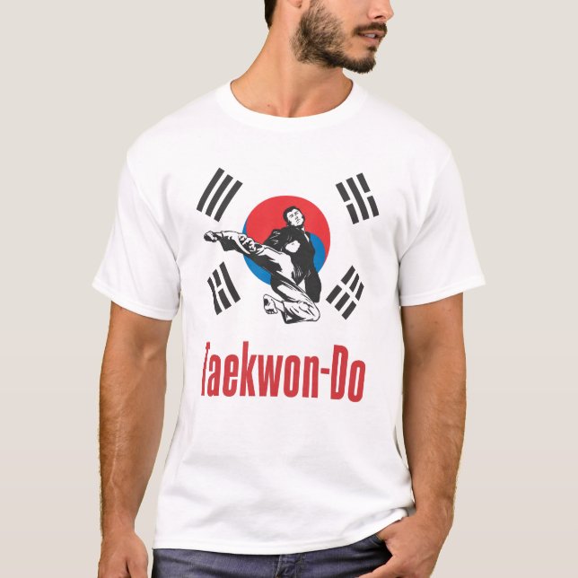 327 Koreaner-Flaggen-Taekwondo-Shirt T-Shirt (Vorderseite)