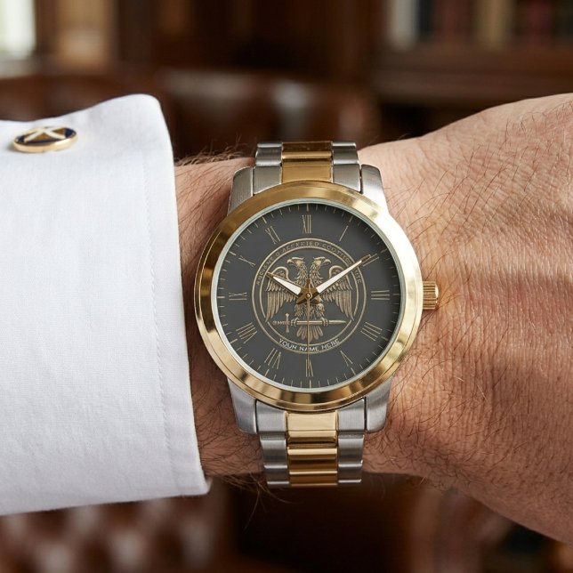 32/33rd Scottish Rite Double Headed Eagle Masonic Armbanduhr (32nd/33rd Scottish Double Headed Eagle Masonic Watch)