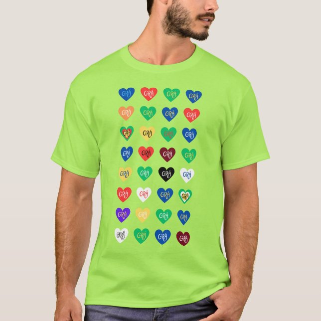 32 Counties of Grá (Love) - Irish County Colours T-Shirt (Vorderseite)