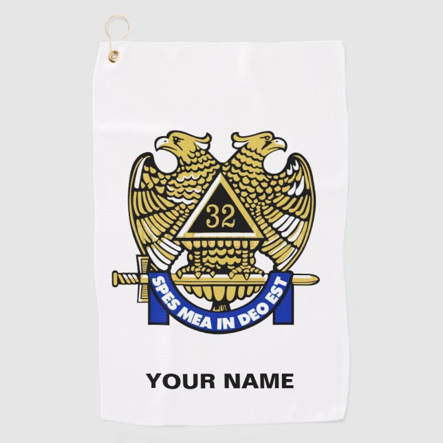 32 DEGREE MASON Golf Handtuch (Vorderseite)