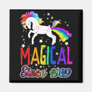 32. Geburtstag Magischer Farting Unicorn Regenboge Magnet