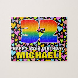 32. Geburtstag — Spaß, liebevolle Herzformen + "32