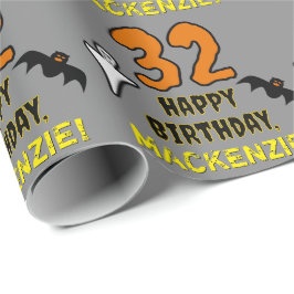 32. Geburtstag: Spooky Halloween Thema, Individuel Geschenkpapier