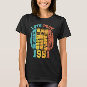 32. Geburtstag Vintag 1991 Retro 32 Jahre alter Ra T-Shirt