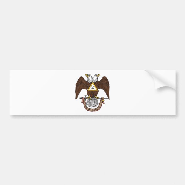 32. Grad-schottischer Ritus Brown Eagle Autoaufkleber (Vorne)