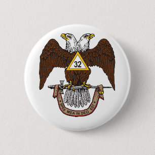 32. Grad-schottischer Ritus Brown Eagle Button