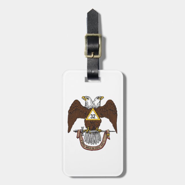 32. Grad-schottischer Ritus Brown Eagle Gepäckanhänger (Vorderseite vertikal)