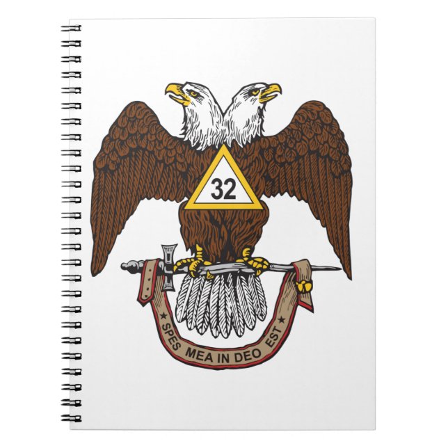 32. Grad-schottischer Ritus Brown Eagle Notizblock (Vorderseite)