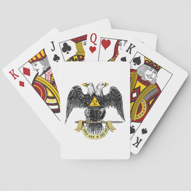 32. Grad Schottischer Ritus Schwarzer Adler Spielkarten (Rückseite)