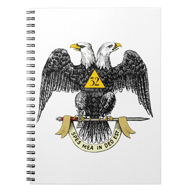 32. Grad-schottisches Ritus-Schwarzes Eagle Notizblock (Vorderseite)