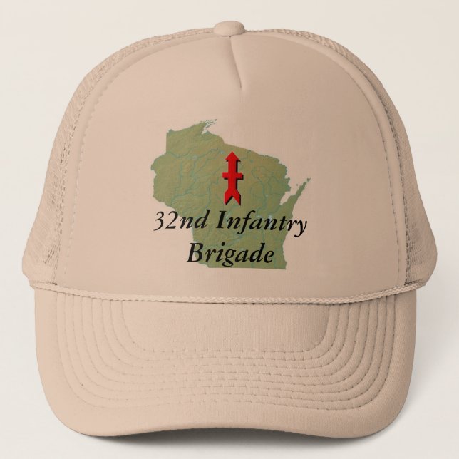 32. Infanterie mit Wisconsin zeichnen auf Truckerkappe (Vorderseite)