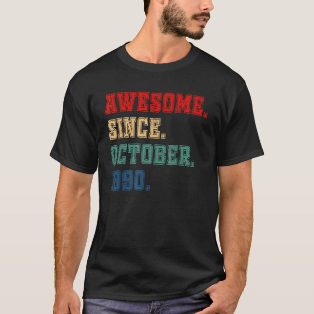 32 Jahre alt Phantastisch seit Oktober 1990 32. Ge T-Shirt (Vorderseite)