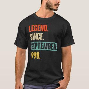 32 Jahre alte Legende seit September 1990 32. Bir T-Shirt