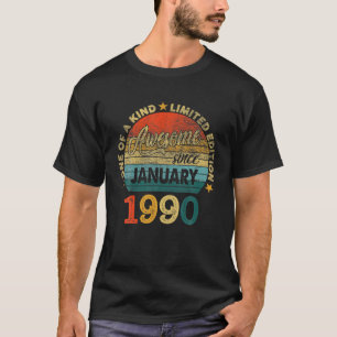 32 Jahre Vintag seit Januar 1990 32 T-Shirt