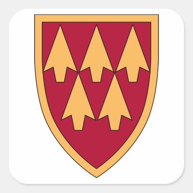 32. Luftverteidigungskommando Quadratischer Aufkleber (Vorderseite)
