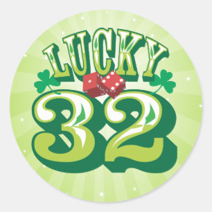 32 matrices et shamrocks chanceux - autocollants