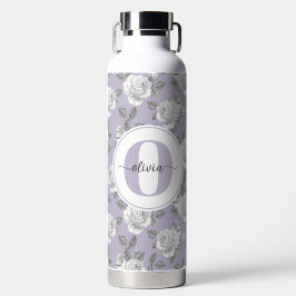 32 oz. Rose Garden Monogram Lavendel Wasserflasche Trinkflasche