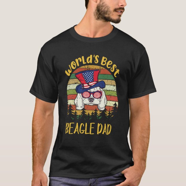 32 Weltbester Beagle-Vater Beagle T-Shirt (Vorderseite)