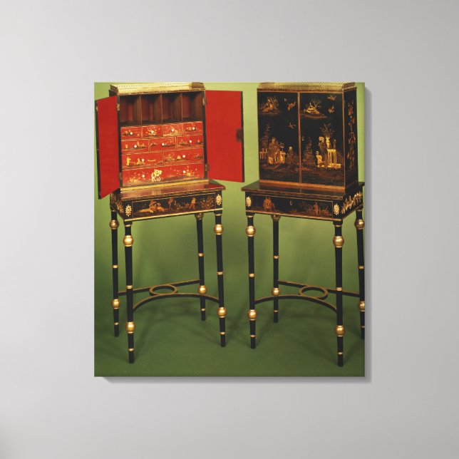 32:Zwei Chinoiserie-Schränke, c.1770 Leinwanddruck (Vorderseite)
