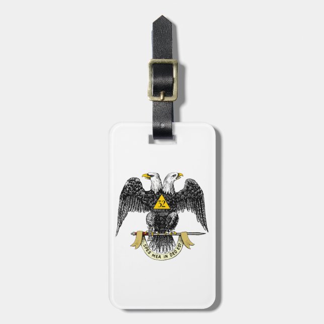 32nd Degree Scottish Rite Double Headed Eagles Gepäckanhänger (Vorderseite vertikal)