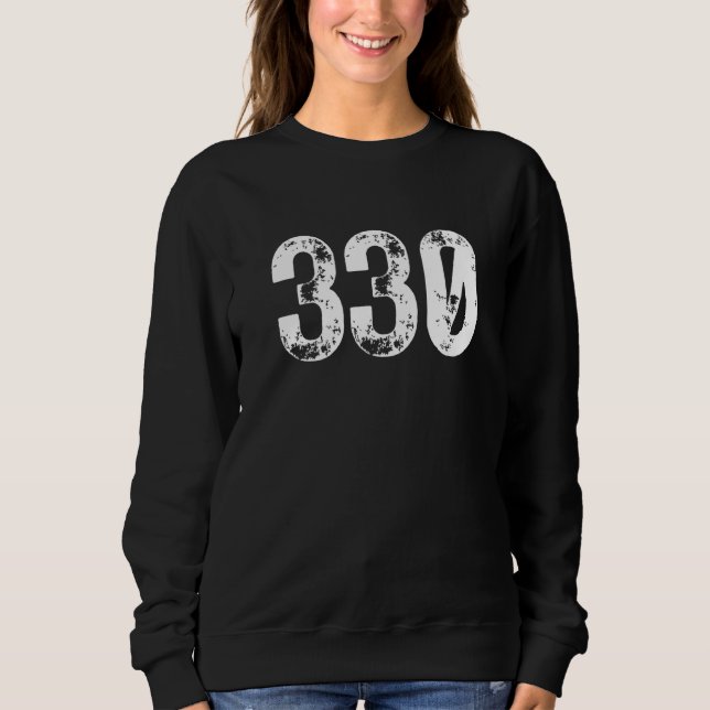 330 Area Code Akron OH Mobile Telephone Area Code  Sweatshirt (Vorderseite)