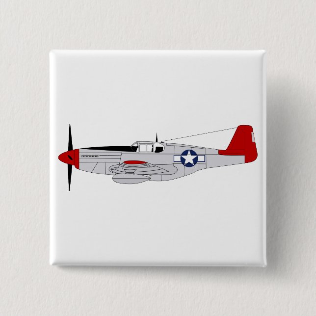 332. Kampfgruppe - Redtails - Tuskegee Airmen Button (Vorderseite)