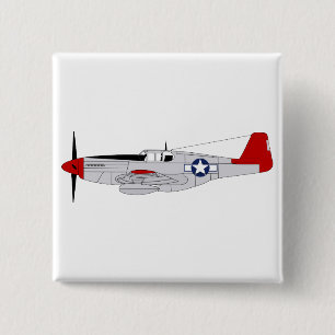 332nd Kämpfer-Gruppe - Redtails - Tuskegee Fliege Button