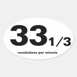 33 1/3 tr/min parodie marathon autocollant long pl