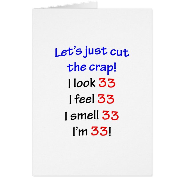 33 coupons la merde (Devant)