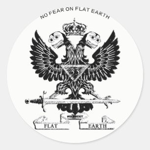 33 DEGREE Doppelgehackte Kopfklemme Runder Aufkleber