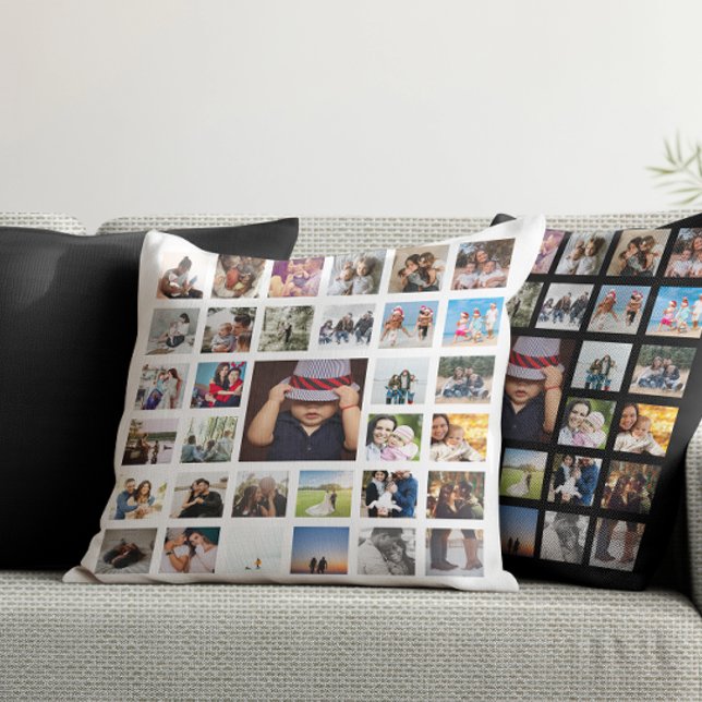 33 Fotovorlage Personalisiert, maßgeschneiderte Co Kissen (33 Photo Template Personalized Custom Made Collage Throw Pillow by Ricaso. Photo gift ideas)