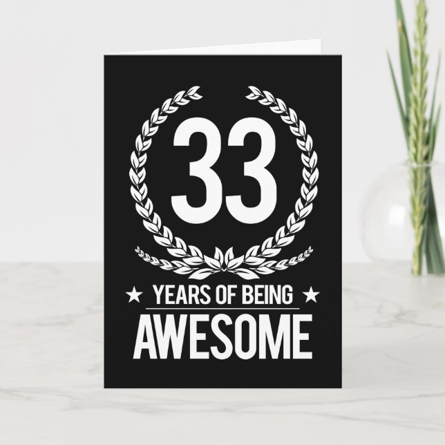 33. Geburtstag (33 Jahre Phantastisch) Karte (Vorderseite)