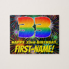 33. Geburtstag: Spaß, bunte feierliche Feuerwerke