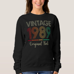 33. Geburtstag Vintage 1989 Jahr Geburtstag 1989 O Sweatshirt