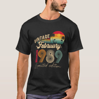 33. Geburtstagsgeschenk Männer Vintag im Februar 1 T-Shirt