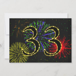 33. Geburtstagsparty Einladung