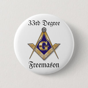33. Grad-Freimaurer-Knopf Button
