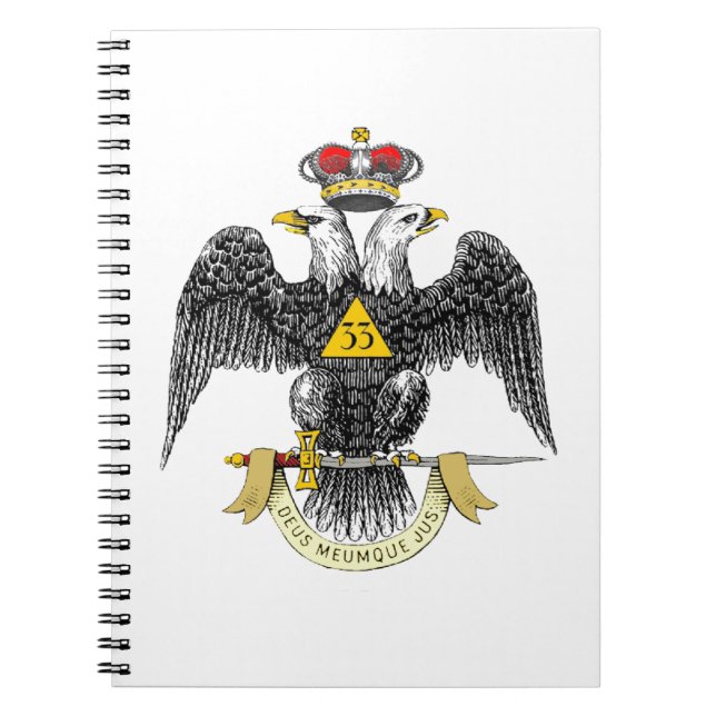 33. Grad-schottisches Ritus-Schwarzes Eagle Notizblock (Vorderseite)
