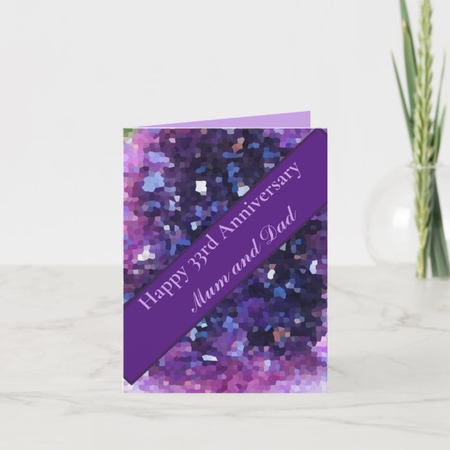 33. Hochzeitstag Karte (Vorderseite)