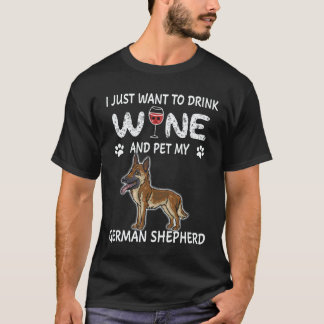33 Ich will einfach nur Wein trinken und meinen de T-Shirt