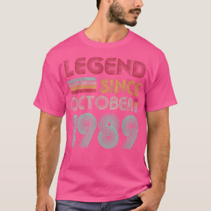 33 Jahre alte Geschenke Legend seit Oktober 1989 3 T-Shirt