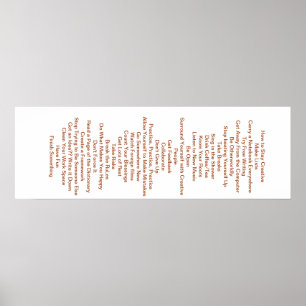 33 Möglichkeiten, kreativ Bleibe Poster
