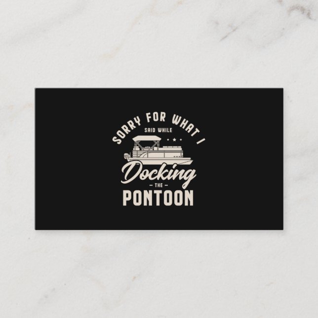 33.Pontoon boat Gifts for a Boat Fan Visitenkarte (Vorderseite)