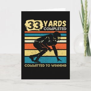 33 Yards Fußball Geburtstag abgeschlossen Karte