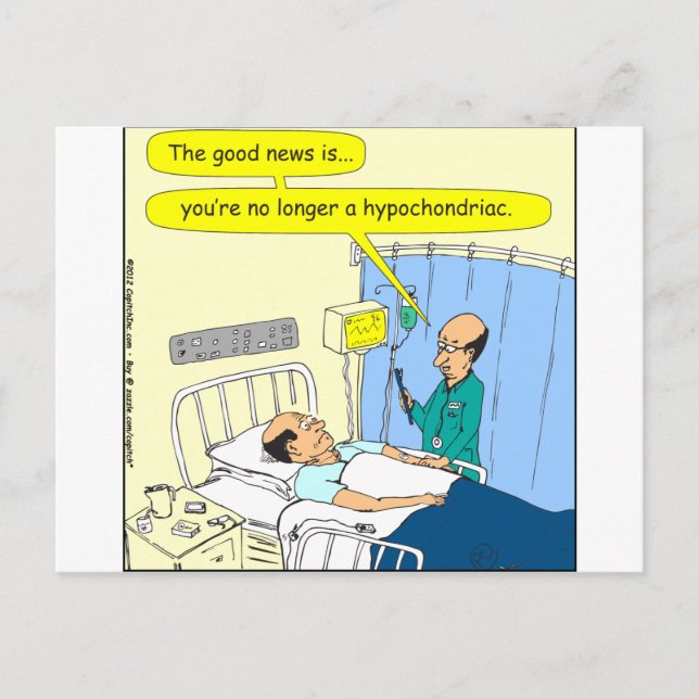 348 Kein hypochondrischer Cartoon mehr Postkarte (Vorderseite)