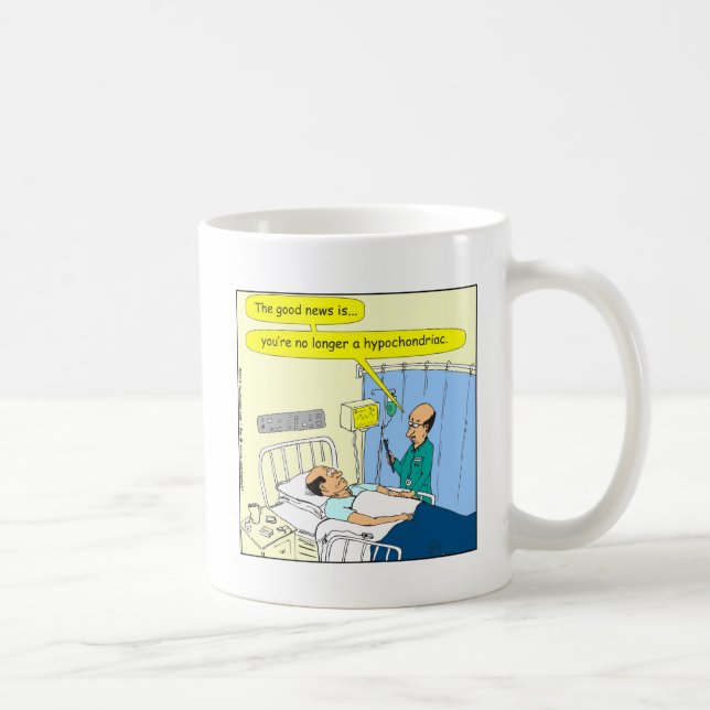 348 nicht mehr ein hypochondrischer FarbCartoon Kaffeetasse (Rechts)