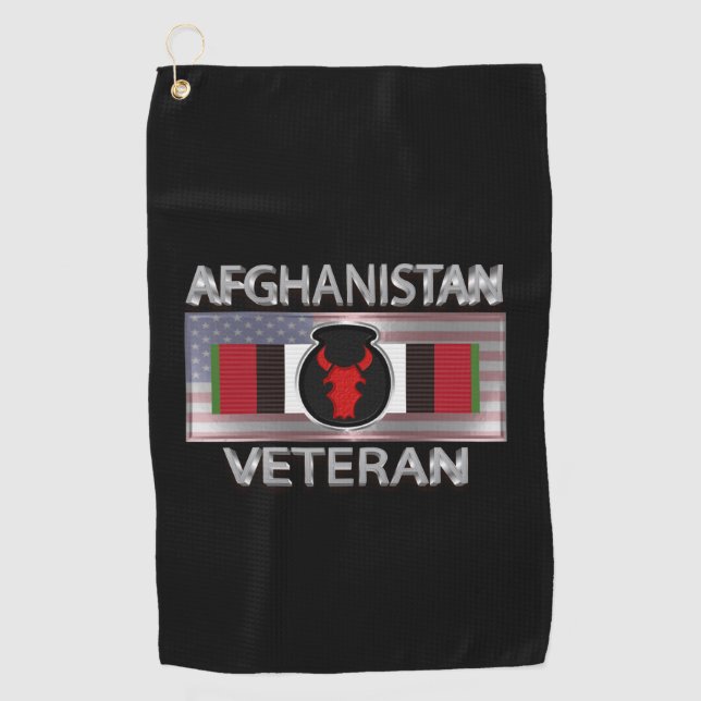 34. Abteilung Infanterie Afghanistan Veteran Golfhandtuch (Vorderseite)