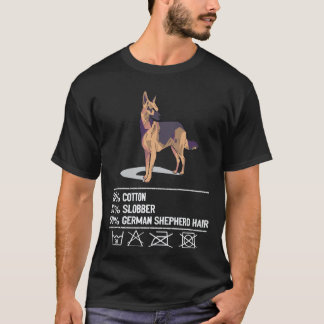 34 Baumwolle Sabber Deutsche Schäferhund Haare Deu T-Shirt